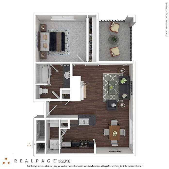 Floor Plan - A1 1x1 Renovated