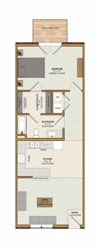 Floor Plan - One Bedroom