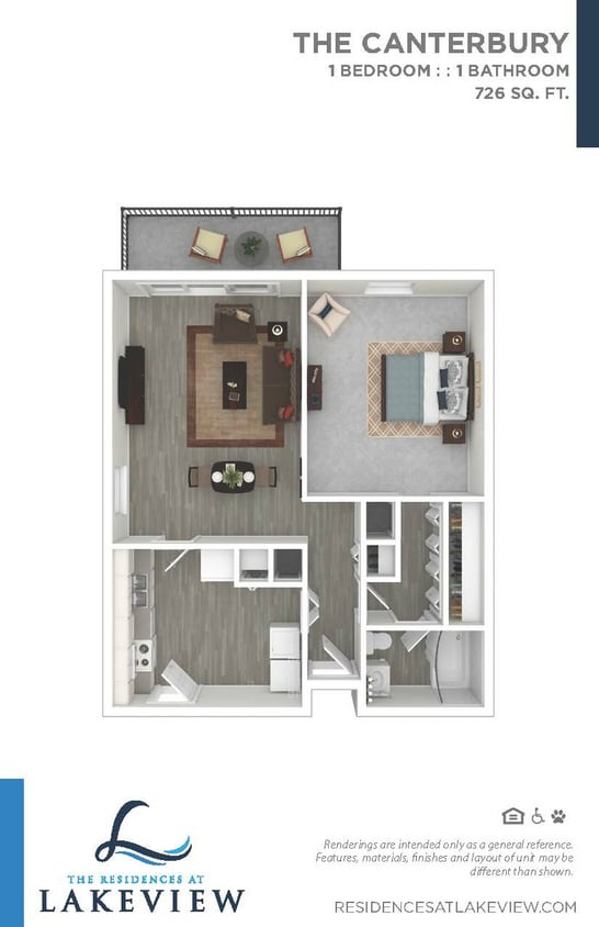 Residences at Lakeview Canterbury Floor Plan.jpg - 1 Bedroom 1 Bathroom