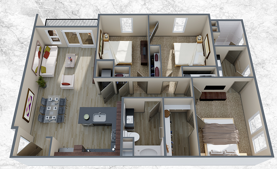 Floor Plan - 3x2 C1 ALT
