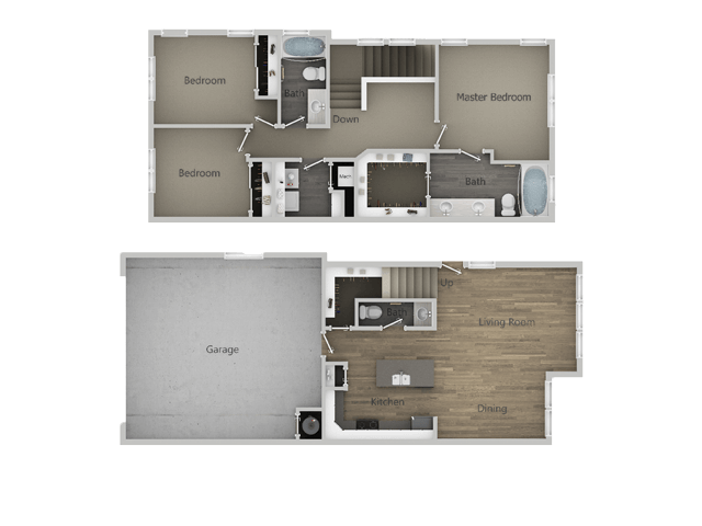 Floor Plan - 3x2 TOWNHOME