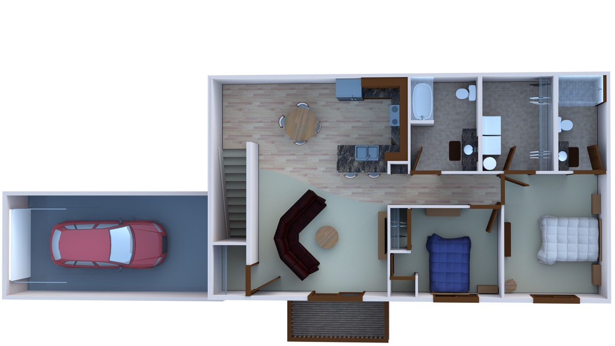 Floor Plan - 1/2 off Special! 2 Bed UpperLevel 