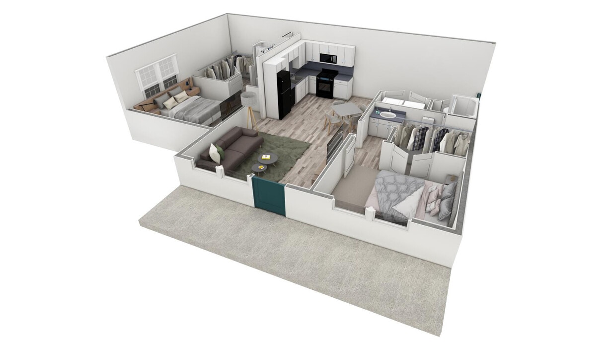 Floor Plan - 2-2 BR Premier Horizon Overloo