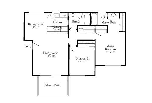 2BR/2BA - Felicia