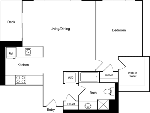 Floor Plan - Studio 320-620 - SW