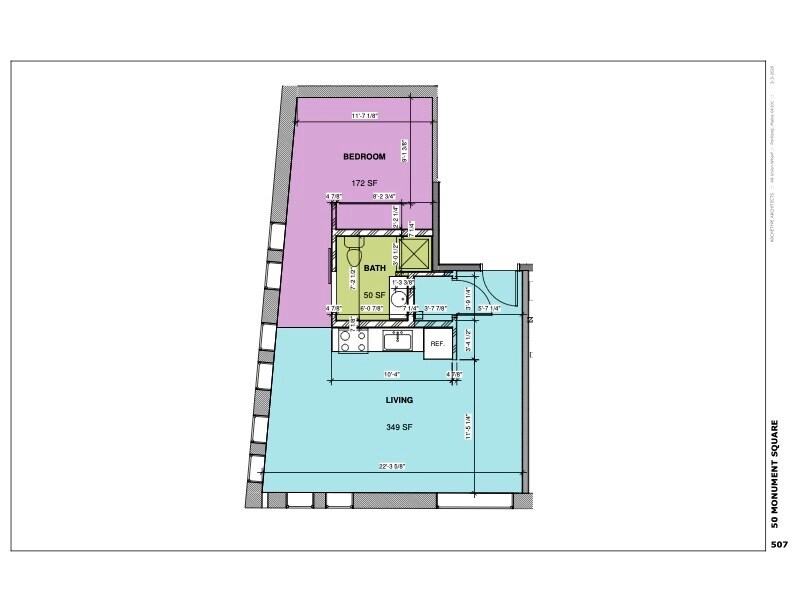 Floor Plan - 50 Monument Square, Unit 507