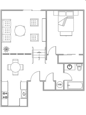 1BR/1BA - Sierra