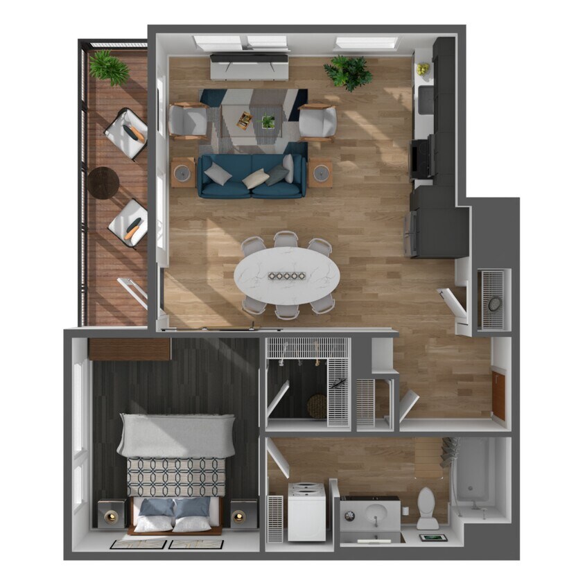 Floor Plan - 1 Bed/1 Bath-A2