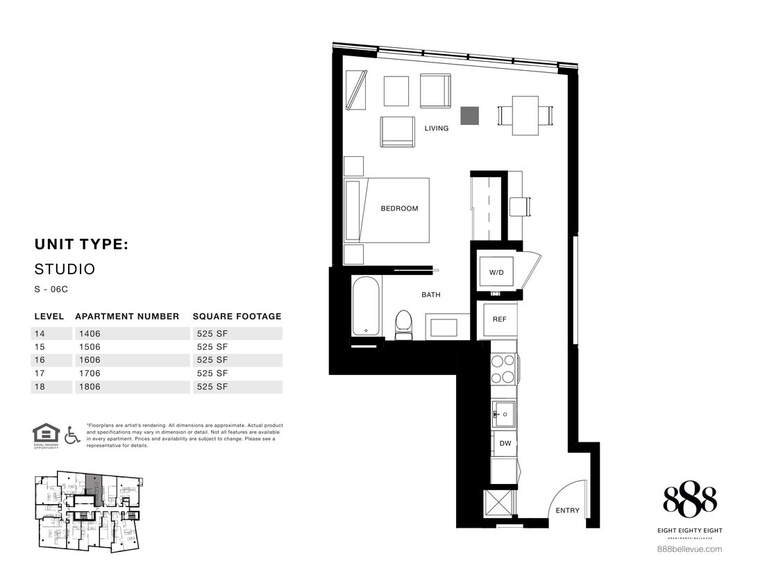 Floor Plan - Studio 06C