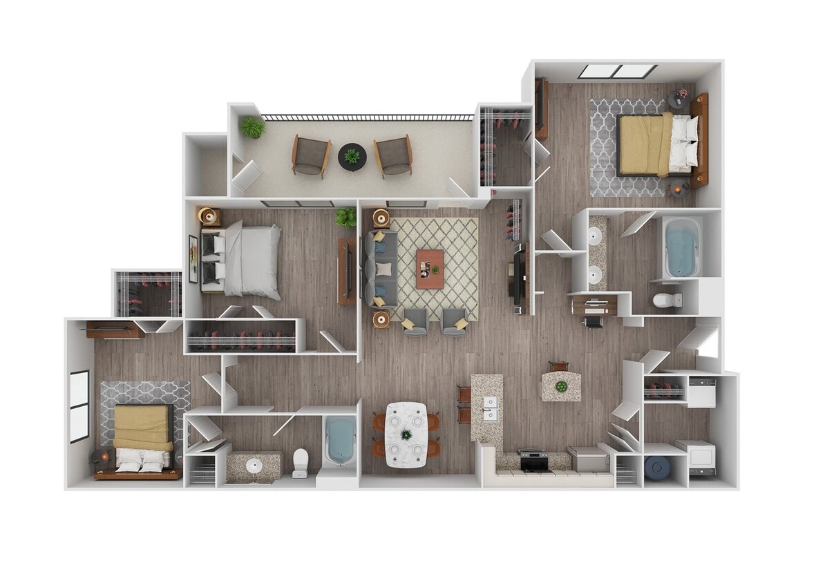 3 Bedroom | 2 Bath | 1288 SF - C2 | Renovated