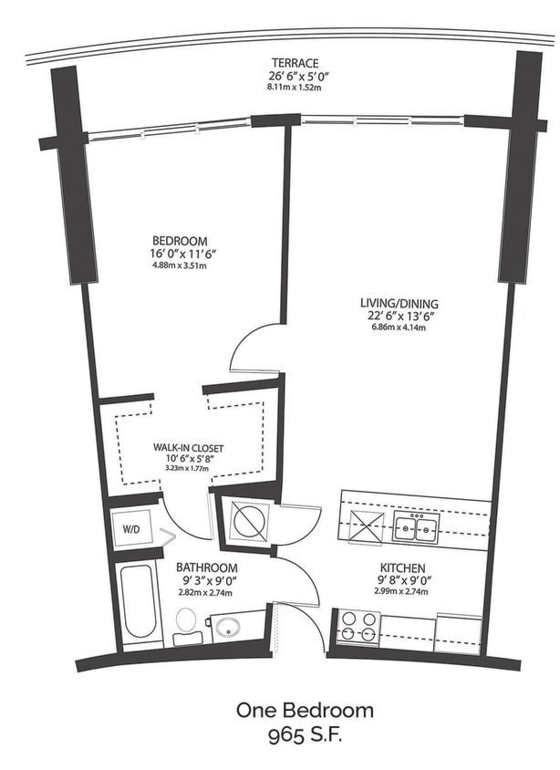 Floor Plan - One-Bedroom