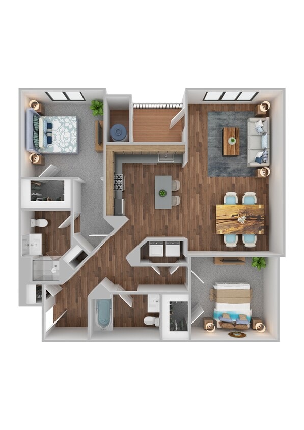 Floor Plan - Two Bedroom Two Bathroom