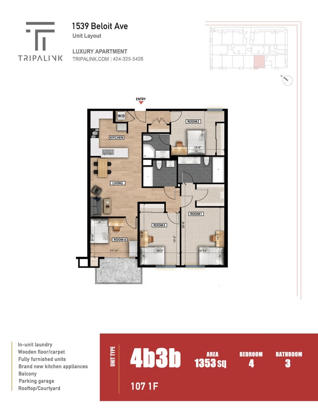 Floor Plan - Unit 107