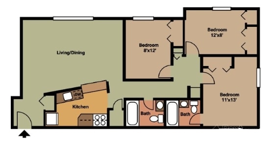 3BR/2BA - 3BR/2BA