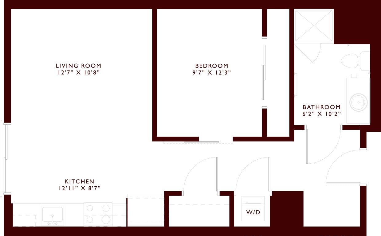 Explore this charming urban apartment design with well-planned spaces for comfort and style. - S8 - Urban 1x1