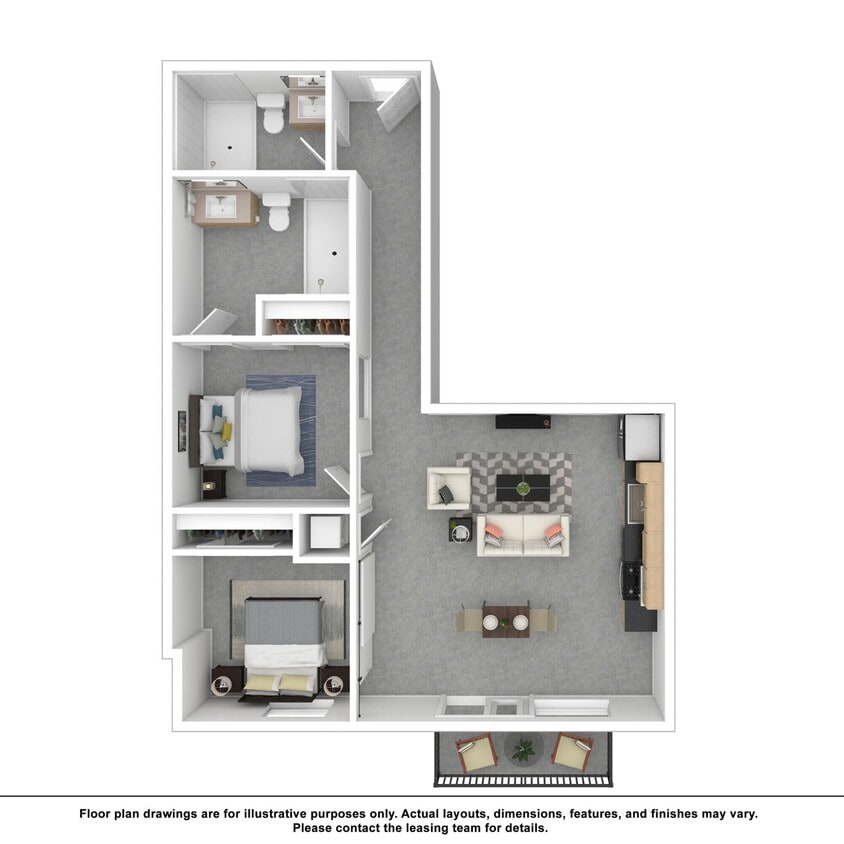 Floor Plan - 2x2 C
