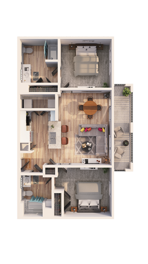 The Roosevelt Arlington Commons- B2A Floorplan - B2A