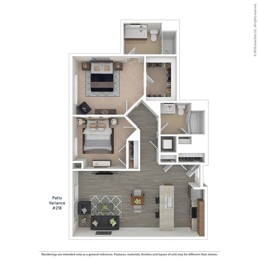Floor Plan - C04 - 2 bed/2 bath