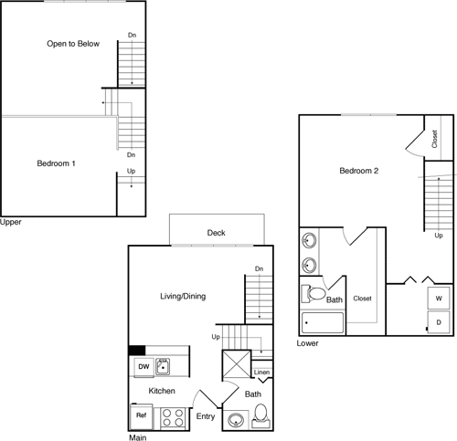 Floor Plan - 2 bed 231 SE