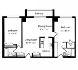 2BR/2BA - Balcony 2bd