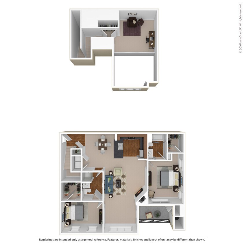Floor Plan - Cameron-1 w/Sunroom and Loft-