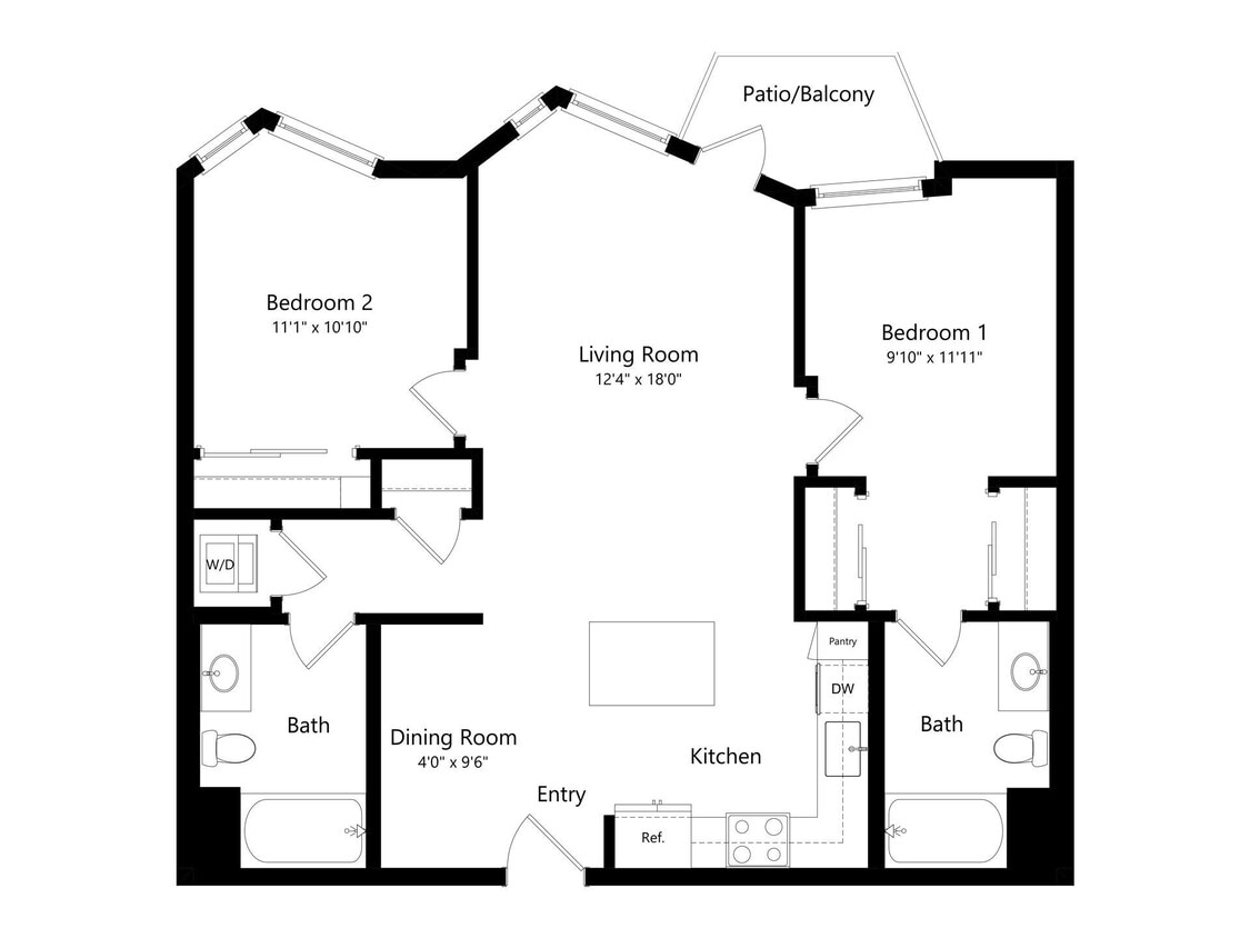Floor Plan - 2X2 F