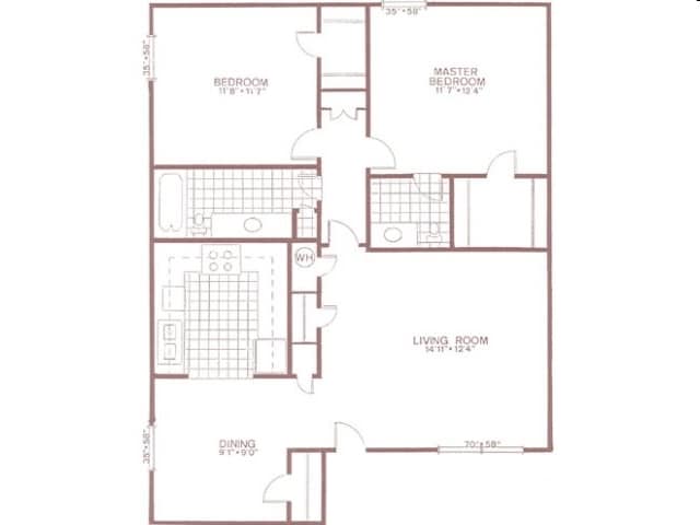 2BR/2BA - 2/1.5 