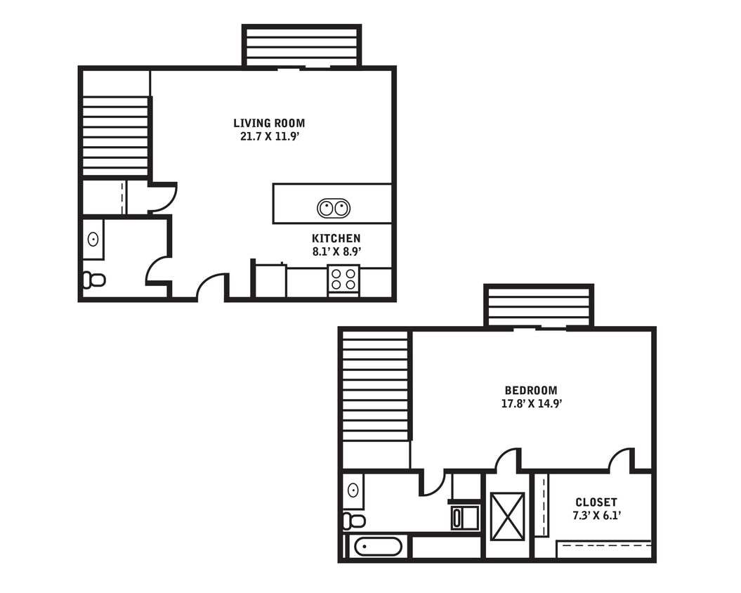 982 - 1 Bed / 1.5 Bath - 982 SF