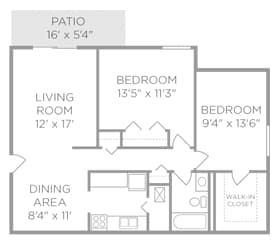 2BR/1BA - 2 Bed 1 Bath