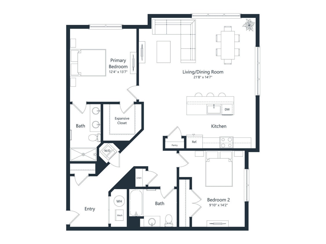 C27 floor plan The Residences at Courthouse Square - C27