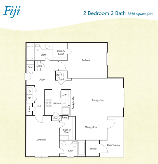 Fiji - TwoBR.png - B6 - Fiji - Two Bedroom, Two Bathroom