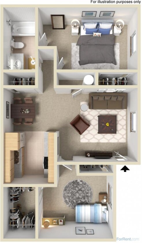 2 Bedroom 1 Bath - 2 Bedroom 1 Bath