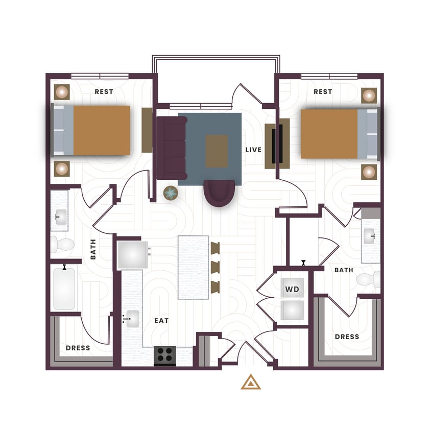 2 Bedroom B1 - B1-e
