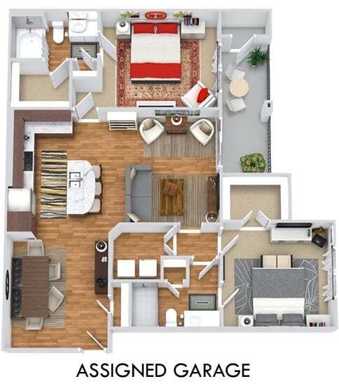 Floor Plan - The Topaz with Assigned Garage 