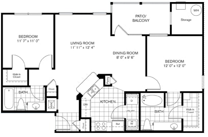 Balsam - Two Bedroom, Two Bathroom Simply Modern