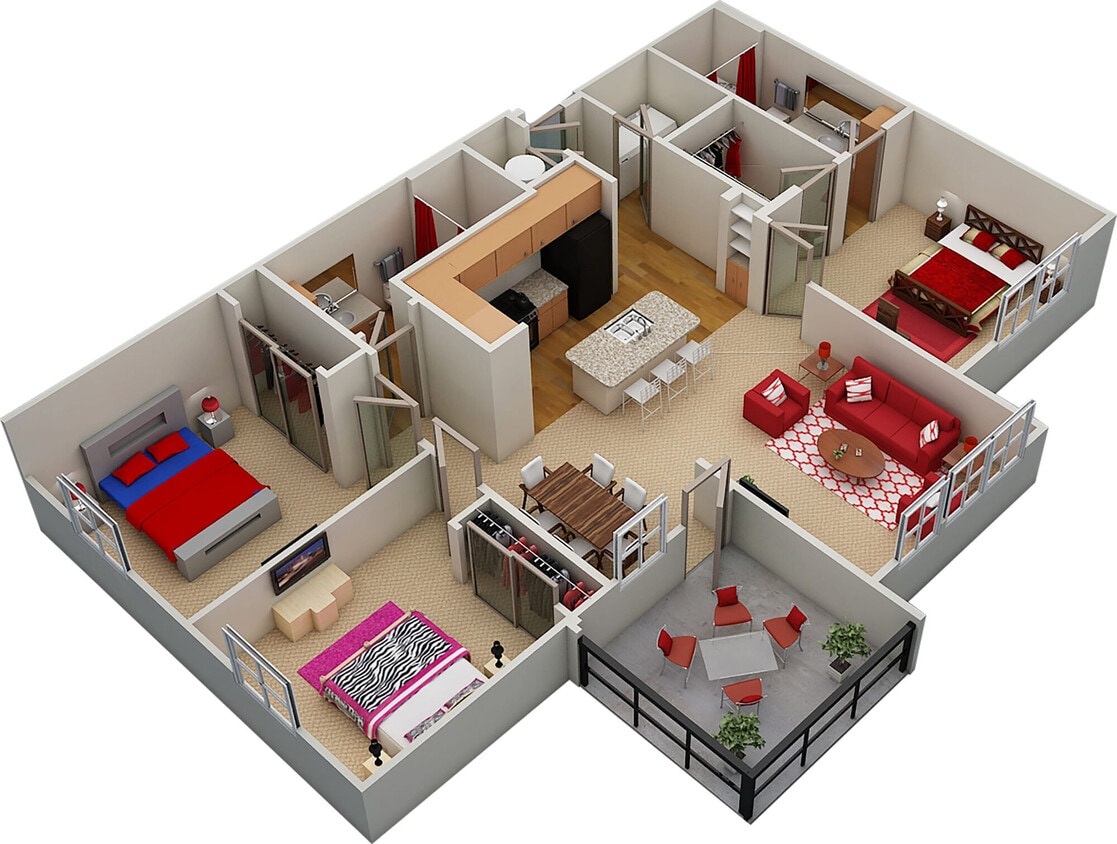 Floor Plan - C2 1361sf 3/2