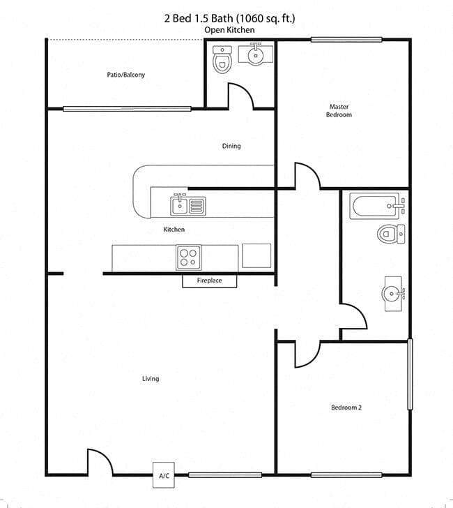 Floor Plan - 2X1R