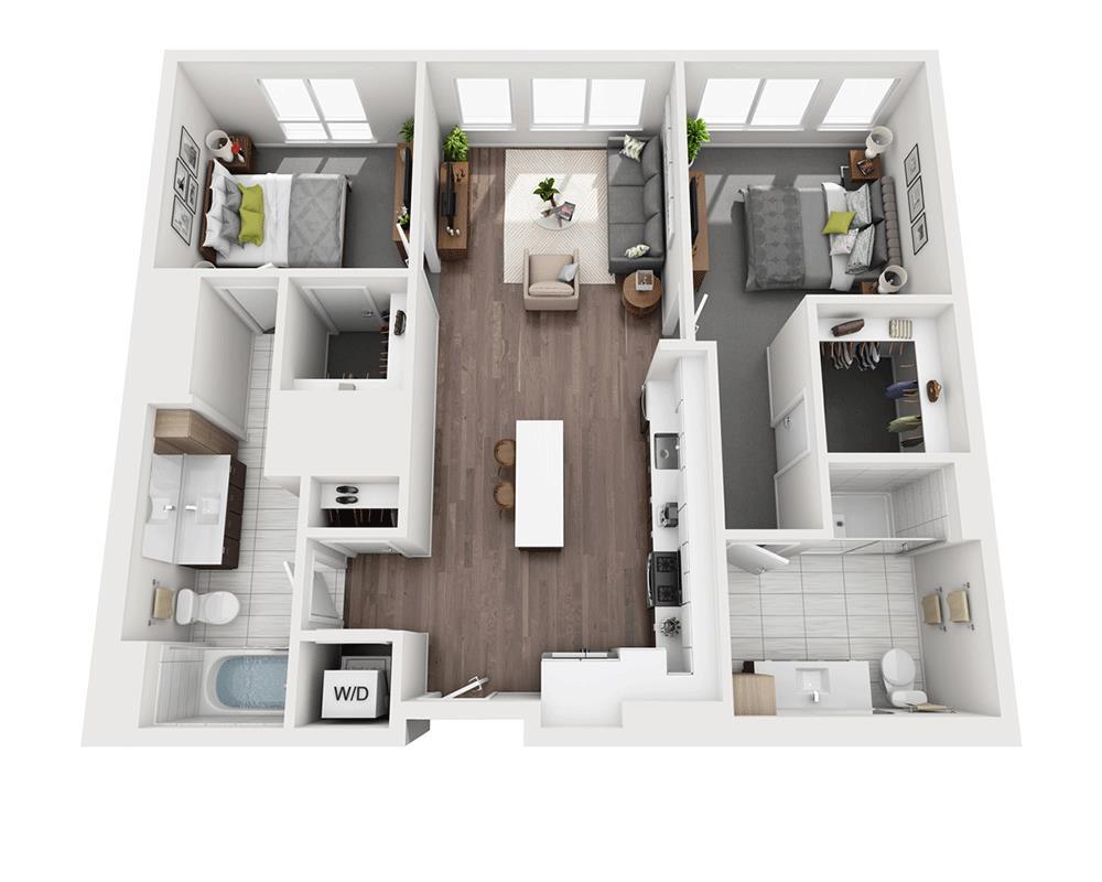 Floor Plan - Two Bedroom B2C