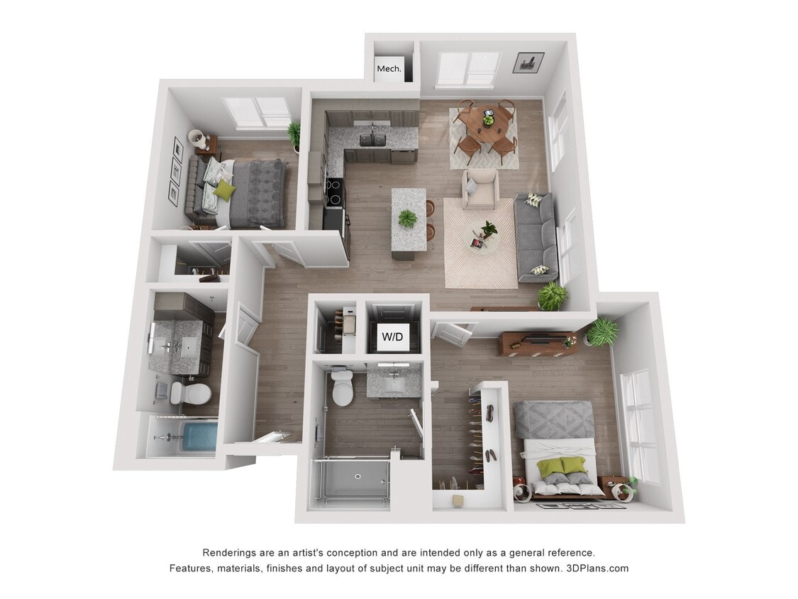 Floor Plan - 2 Bedroom C - 80