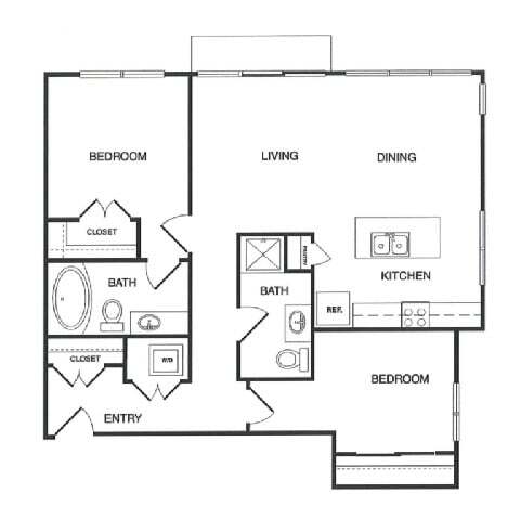 Floor Plan - 2x2 E MFTE