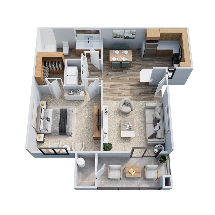 Floor Plan - CAPRI - 750 SQUARE FEET