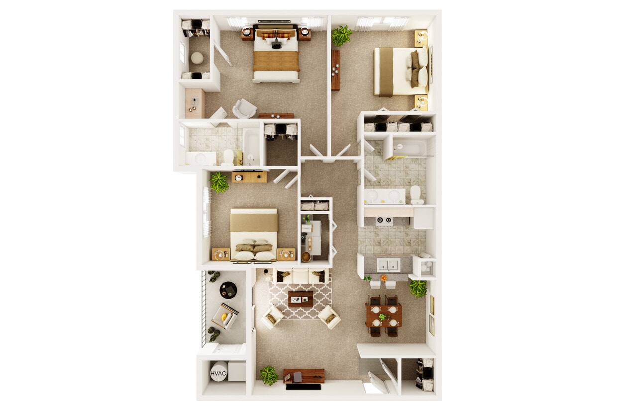 Floor Plan - 3 Bed 2 Bath