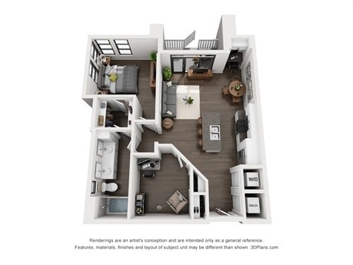 Ellison On Broad - Poplin (B1) - 1 Beds - 1 Baths - 888 Sq. ft. - Poplin (B1)