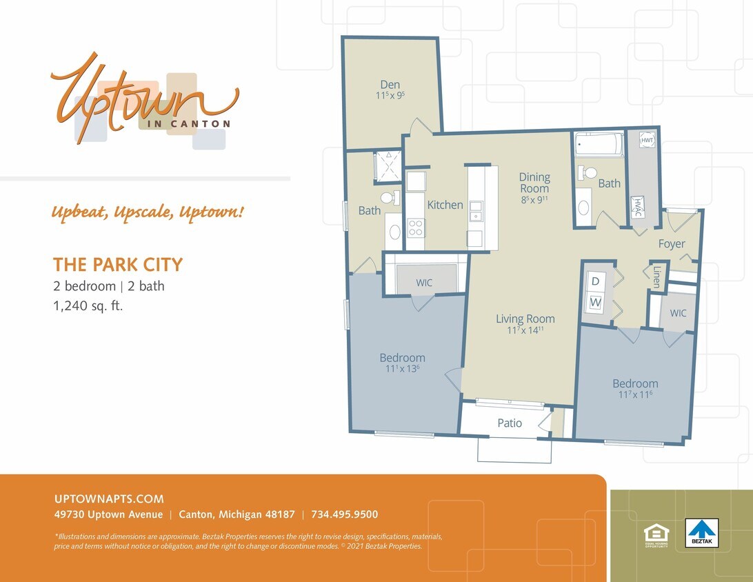 Floor Plan - The Park City Furnished