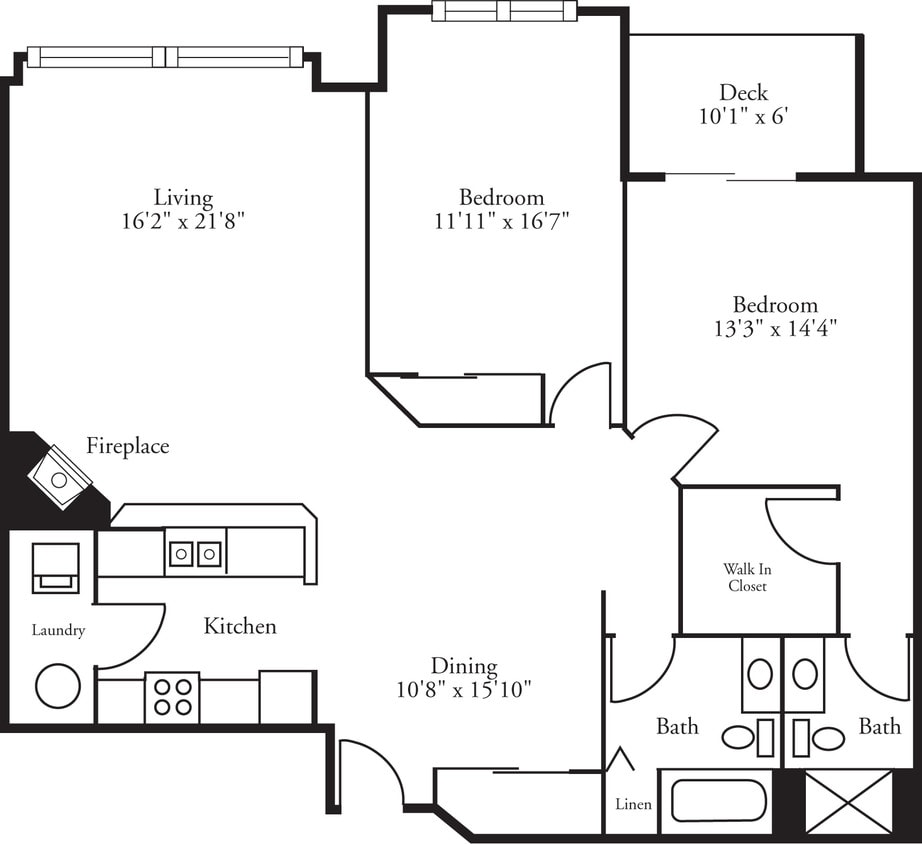 Floor Plan - Lofts - 2 Bed, 2 Bath Foresthill