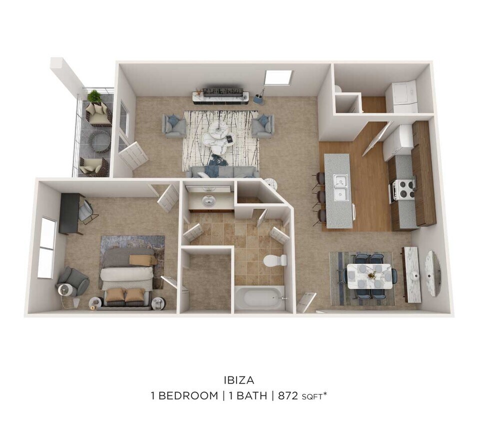 Floor Plan - One Bedroom