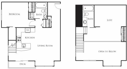 Floor Plan - One Bed - E4b 722
