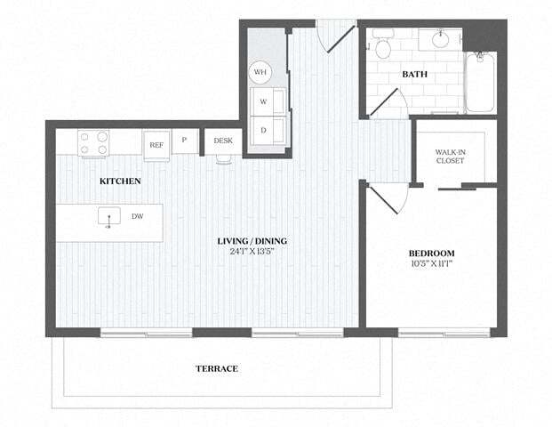 Floor Plan - 1 Bed/1 Bath-A3 - 29 Audubon Street