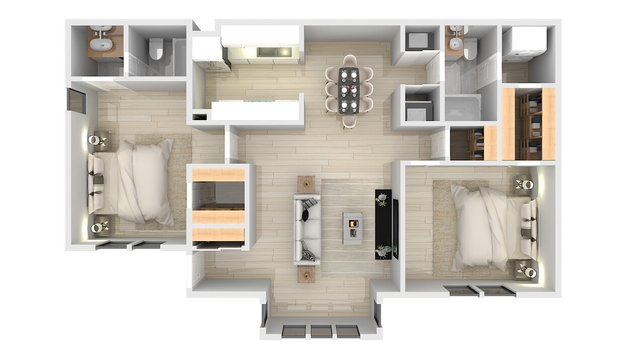 Floor Plan - 2 Bed 2 Bath