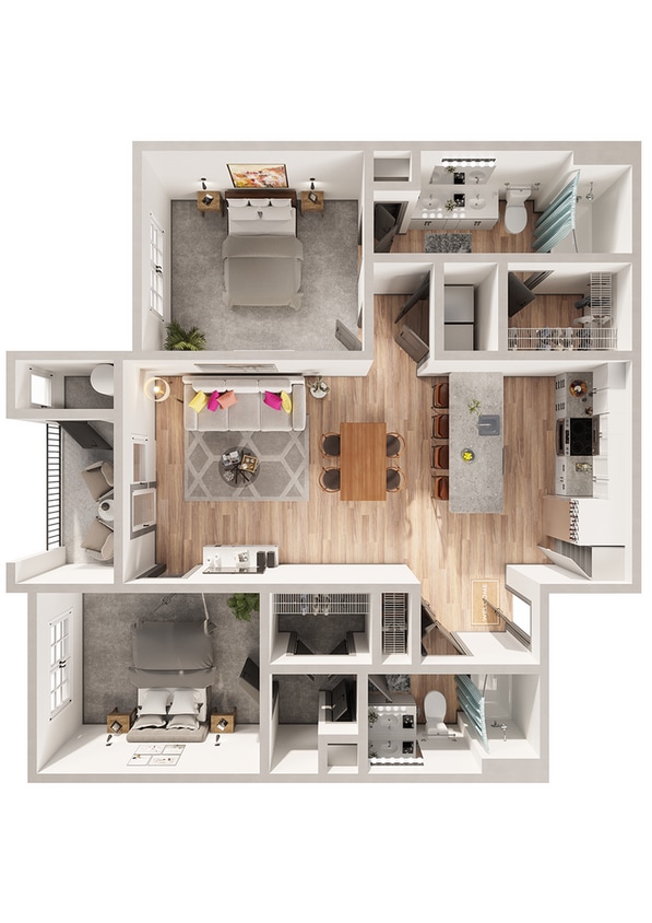 Wesley Village - B1 Floor Plan - B1